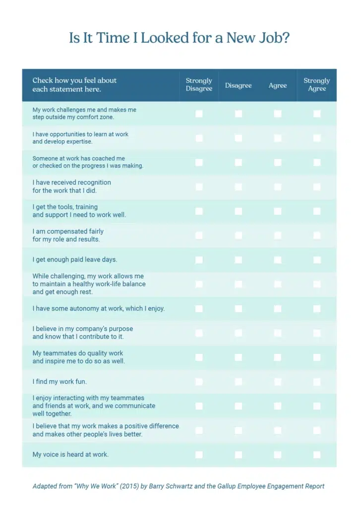 5 Signs you should change jobs Blog Decision Matrix Design