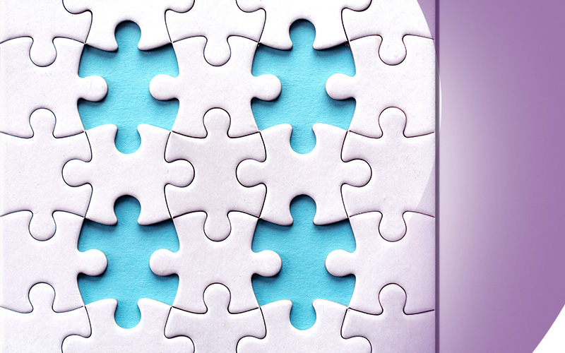 Incomplete puzzle with four missing pieces, symbolizing the current state of the accounting staffing crisis.