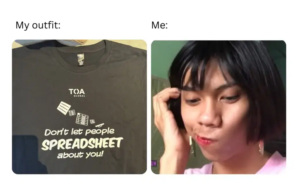 accountant meme​ spreadsheet