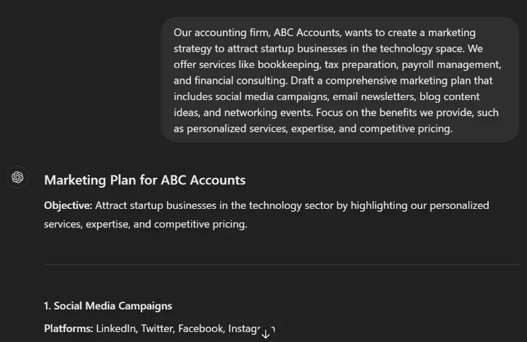 sample chatgpt email marketing