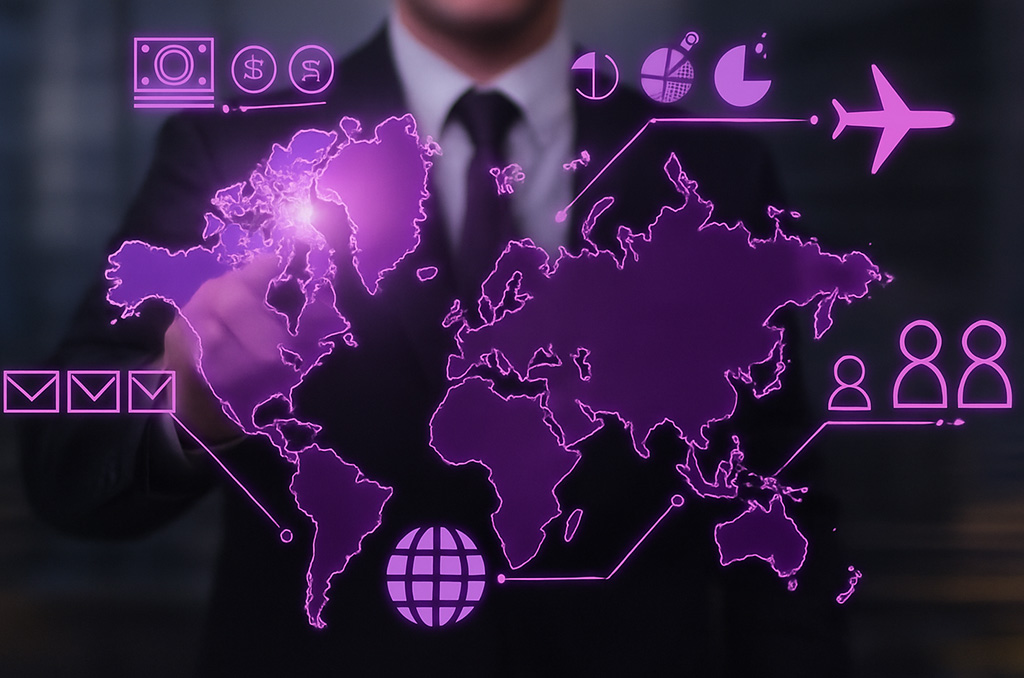 Image representing global workforce in different offices around the globe