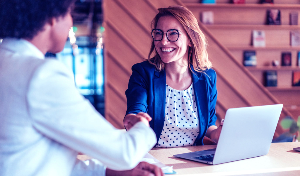 Professional onboarding a new client