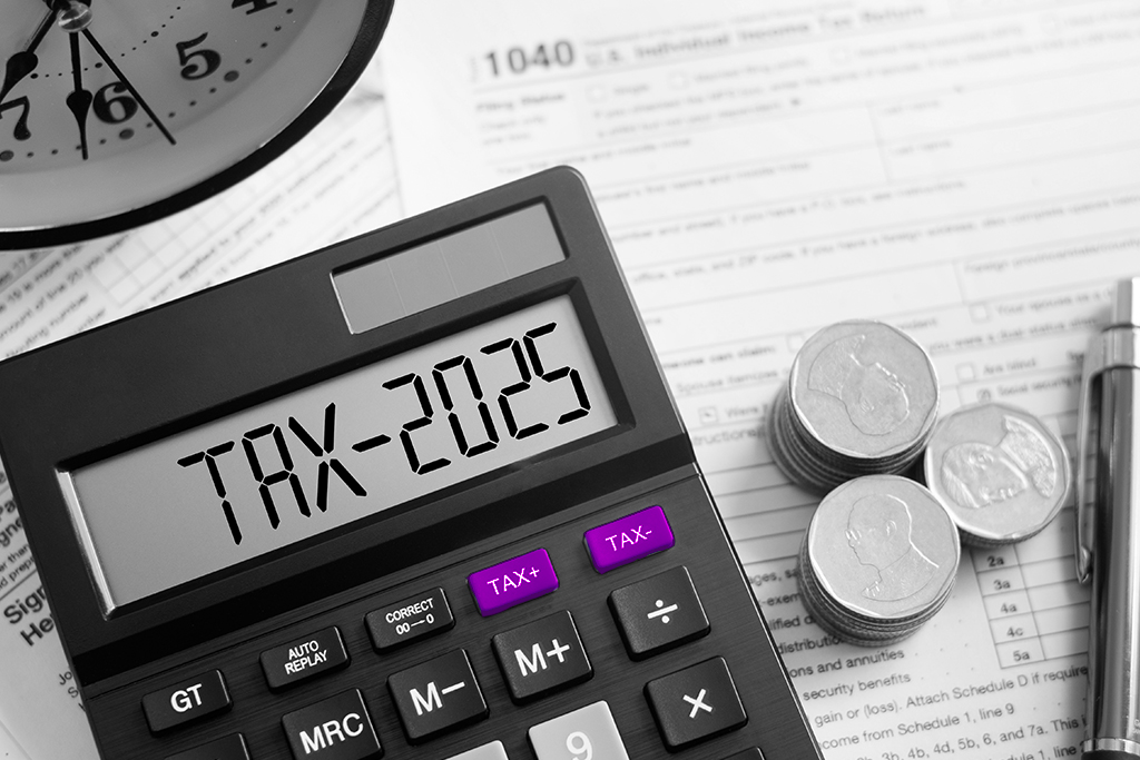 Individual getting ready to file tax returns for the year.