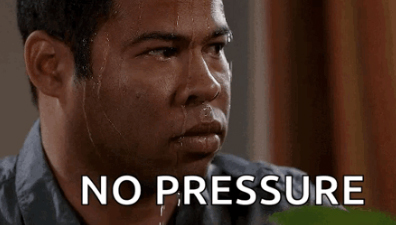 A nervous man sweating profusely, often used in accounting jokes to show someone under pressure with trial balance.